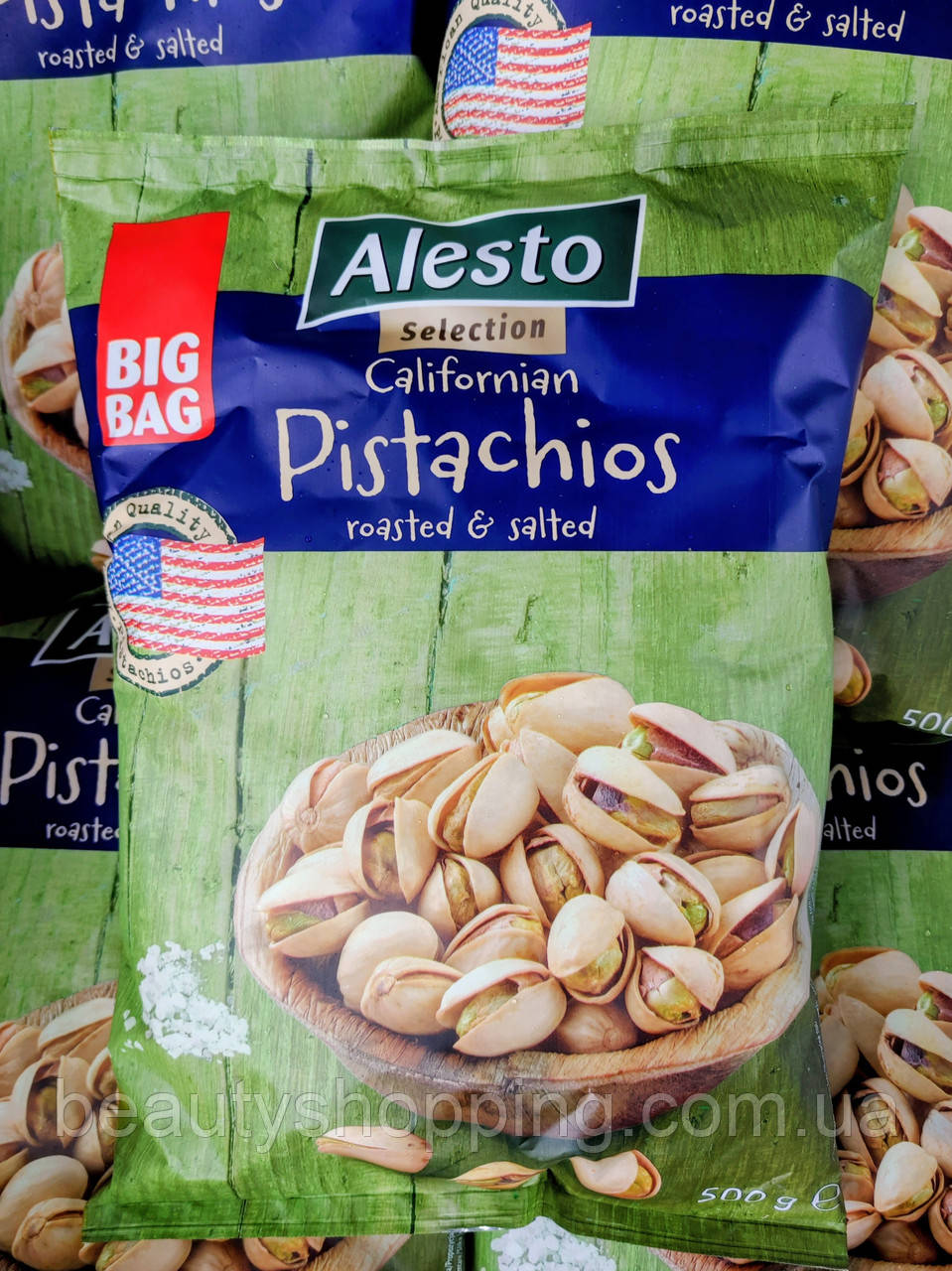 Фісташки смажені солоні Alesto Californian Pistazien roasted & salted 500 грам Німеччина