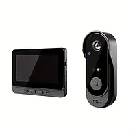 Дверний дзвінок з бездротовою камерою та екраном  Smart X8 відеодомофон для дому з нічним баченням