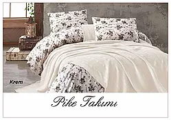 Постільна білизна з вафельним покривалом La Villa Mavi