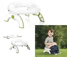 Дитячий дорожній горщик-туалет трансформер Go Potty 2в1