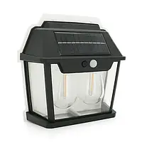 Вуличний ліхтар YT9992 із сонячною панеллю+датчик руху, 2 лампи, вбудований аккум, кріплення на стіну