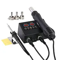 Професійна електрична паяльна станція 2 в 1 із цифровим дисплеєм