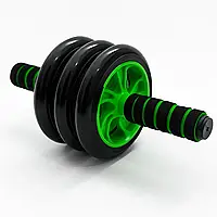 Фітнес колесо для преса DOUBLE WHEEL ABS HEALTH ABDOMEN ROUND, тренажер ролик для преса