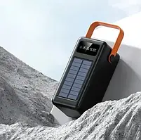 Портативна батарея зовнішня повербанк Power Bank 120000 mAh із сонячною панеллю та ліхтариком YM-639CX