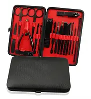 Професійний манікюрний набір / Набір для манікюру у футлярі (18 предметів у комплекті)