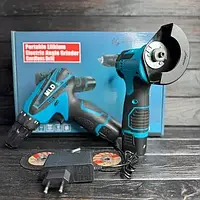 Набір  електро інструменту 2в1/ Шуруповерт+Болгарка міні 2 акб 12V AT-AG7501-2