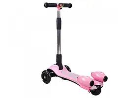 Дитячий турбо - самокат з димом та музикою GLANBER Рожевий