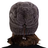 Жіноча хутряна шапка кубанка "Піон" з натурального хутра норки, фото 4