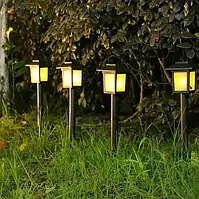 Садовий ліхтар на сонячній батареї Квадрат LED 26 см 6 WW Білий теплий