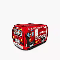 Червона Пожежна машина Дитячий ігровий намет TK Group TENT 110 х 70 х 70 см у сумці