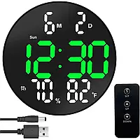 Електронні годинники настінні 26см від USB, DS-3813L / Цифровий годинник на стіну / Настільний LED