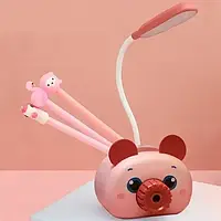 Лампа настільна на гнучкій ніжці з органайзером для ручок та підставкою телефону Quite Light Deer з точилкою олівців, живлення від