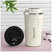 Термокухоль із сенсорним дисплеєм у силіконовому покриття з відкидною кришкою,500 мл