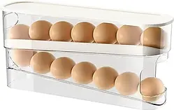 Двошаровий органайзер для зберігання яєць з автоматичним скочуванням