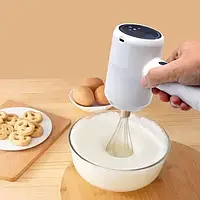 Портативний електричний бездротовий ручний міксер на акумуляторі USB вінчик для збивання