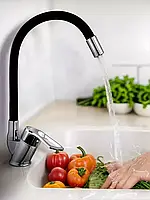 Змішувач гнучким краном 47 см для ванної та кухні Water tap HA-181