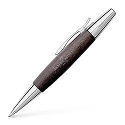 Кулькова ручка Faber-Castell E-motion Wood Black, корпус дерево груші, колір чорний, 148383