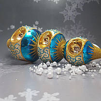 Скляна іграшка Елітна Верхівка для Ялинки pучна робота, фото 3