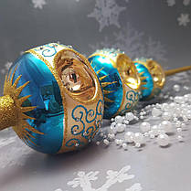 Скляна іграшка Елітна Верхівка для Ялинки pучна робота, фото 4