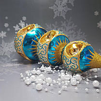 Скляна іграшка Елітна Верхівка для Ялинки pучна робота, фото 5