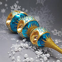 Скляна іграшка Елітна Верхівка для Ялинки pучна робота, фото 2