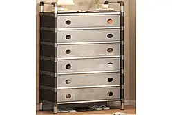 Полиця для взуття SKLM-34-LT6205 чорно-біла 6 полиць