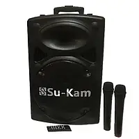 Портативна колонка Su-Kam BT 100D + 1 бездротовий мікрофон (12v/220v)
