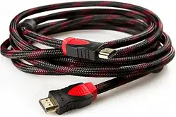 Кабель HDMI-HDMI Donli обплетення, ферити, посилений 5 м (4866lmn/yop)