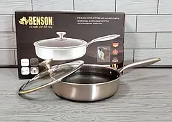 Cковорода глибока Benson із нержавіючої сталі 24см (BN-586)