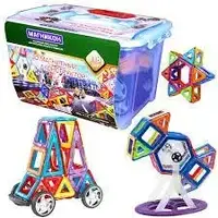 36 деталей Магнітний конструктор, дитячий 3Д конструктор, конструктор магнітний у валізі