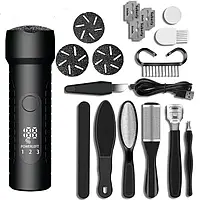 Пемза електрична для ніг пемза з круглими насадками для ніг на USB роликова пилка Schwarz&Mayer 17 елементів в наборі