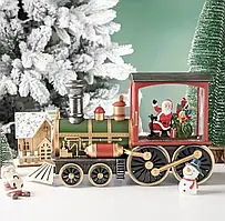 Новорічний нічник з музикою та блискітками XMAS 2110 17 х 32 х 9.5 см USB-кабель або 3 батареї AA