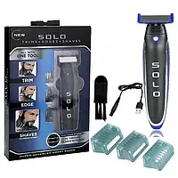 Чоловічий тример Micro Touch Solo, Машинка для стрижки бороди 3 в 1