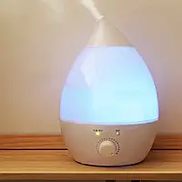 Зволожувач повітря на 1,3л підсвічуванням та регулятором Wild Wind Білий