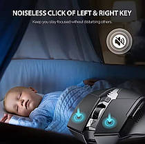 Бездротова акумуляторна безшумна мишка Inphic, фото 3