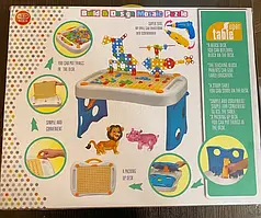 Конструктор-мозаїка із шуруповертом розвиваючий дитячий ЗD конструктор