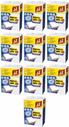 Набір 10 штук "jan Niezbędny" магічна губка для бруду та плям 2 шт. х 10 пакунків