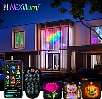 Гірлянда Штора від мережі 3х3 м 400LED RGB + пульт дистанційного керування, SF-1 / Розумна гірлянда з додатком на телефон