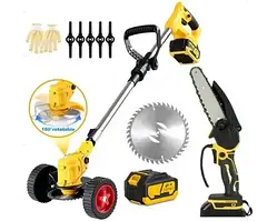 Набір 2в1 Газонокосарка + Пила 24V два акумулятори