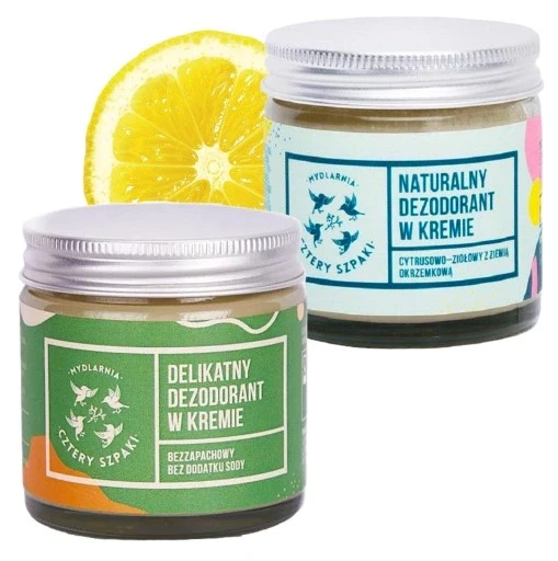 Набір з 2 продуктів чотири ластівки: ніжний беззапашний дезодорант + цитрусовий