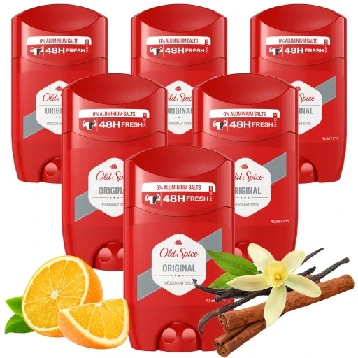 Набір 6 штук 6x дезодорант у стіку Old Spice Original 50ml Stick для чоловіків 48h