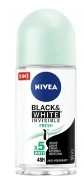 Антиперспірант роликовий Nivea Women Black & White Invisible Fresh 50мл для жінок
