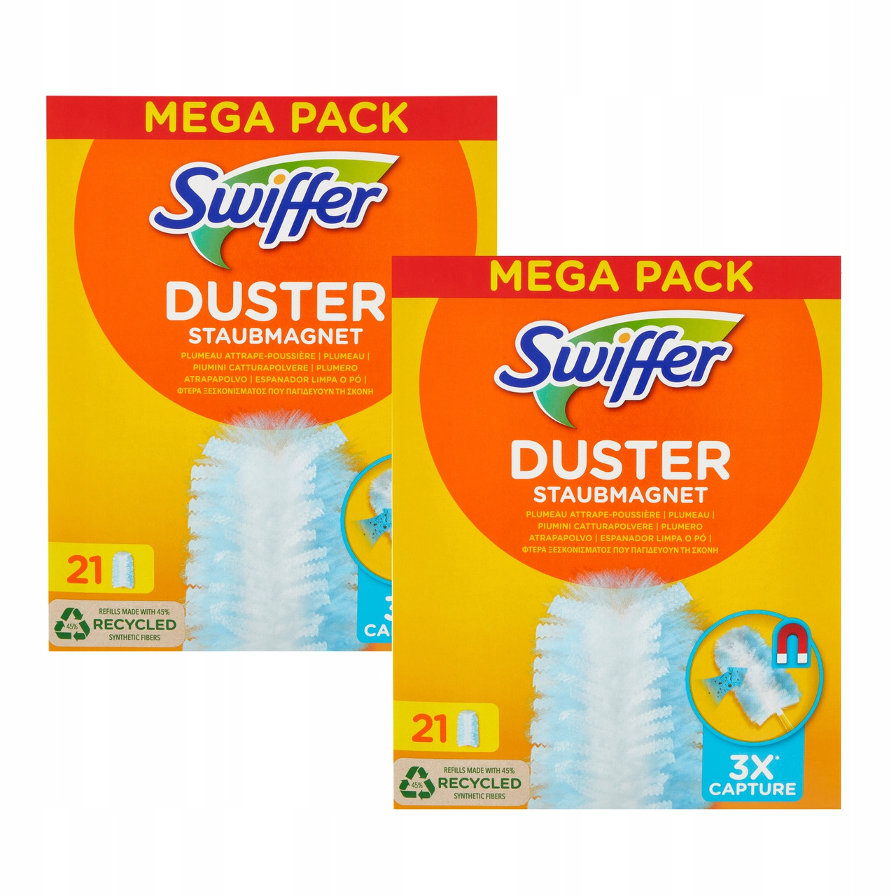 Набір 2 штуки набір 2x21 Swiffer Duster пилозбірники змінні картриджі притягуючі