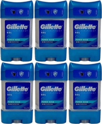"антиперспірант у гелі Gillette Power Rush 6x 70ml"