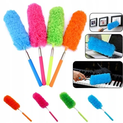 Мітла для пилу з мікрофібри 4 кольори на вибір телескопічна 85 см, фото 1