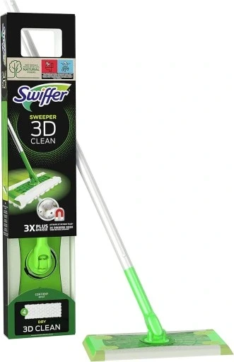 Мітла Swiffer 1 мітла + 4 сухі рушники + 2 вологі рушники, фото 1