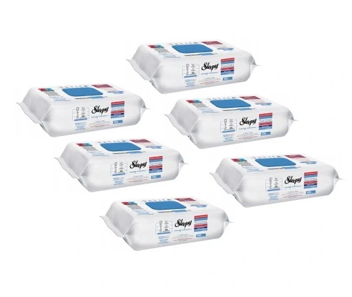 Набір 6 штук 6x вологі серветки для чищення Sleepy в упаковці 100 штук