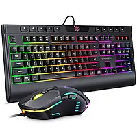 Ігровий набір клавіатура та мишка Gaming G21B з RGB підсвічуванням