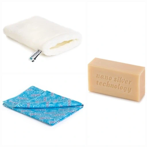 Raypath універсальний стартовий набір біла рукавичка M +сонячне проміння + сіре мило, фото 1