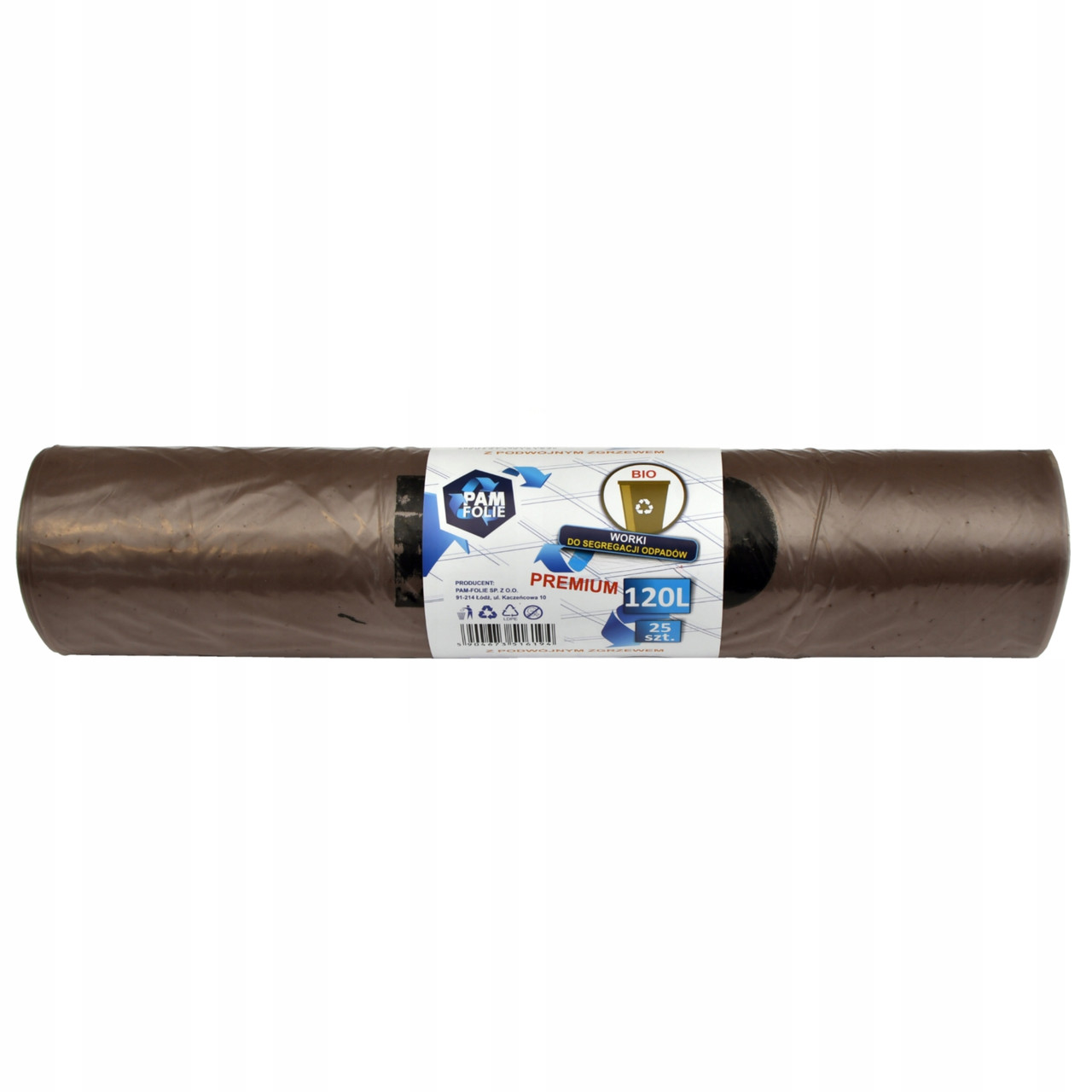 Набір 4 штук біопакетів для сміття 120л міцні товсті для біорозкладних відходів 100 штук